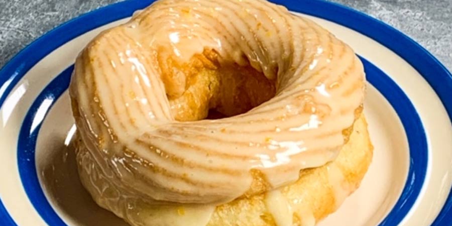 Doughnut development day. Wonderful Cruller doughnuts with a citrus glaze. View the recipe