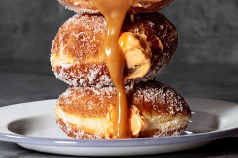 Toffee Pumpkin Doughnuts